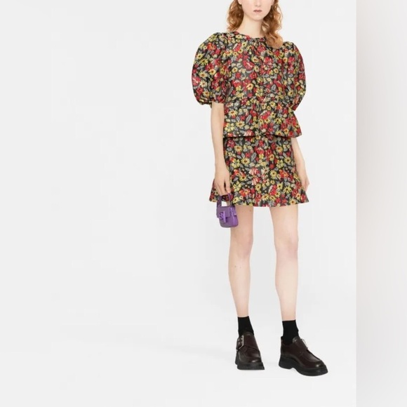 NWT GANNI - Ganni 3D Jacquard Mini Skirt - Picture 2 of 4